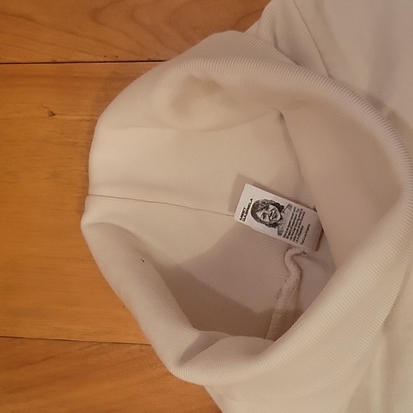 Los Angeles Apparel cream turtleneck baggy crop top M /L unisex - Picture 4 of 6